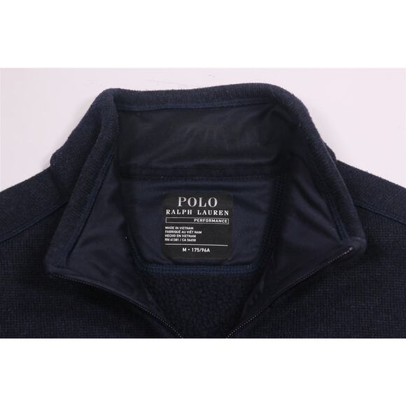 Polo Ralph Lauren Men's Navy Blue Knit Zip Front Jacket Vest Performance Medium - Picture 5 of 7